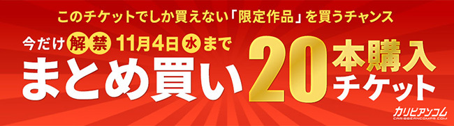 【カリビアンコムプレミアム】まとめ買い20本チケット限定販売（11/4まで）